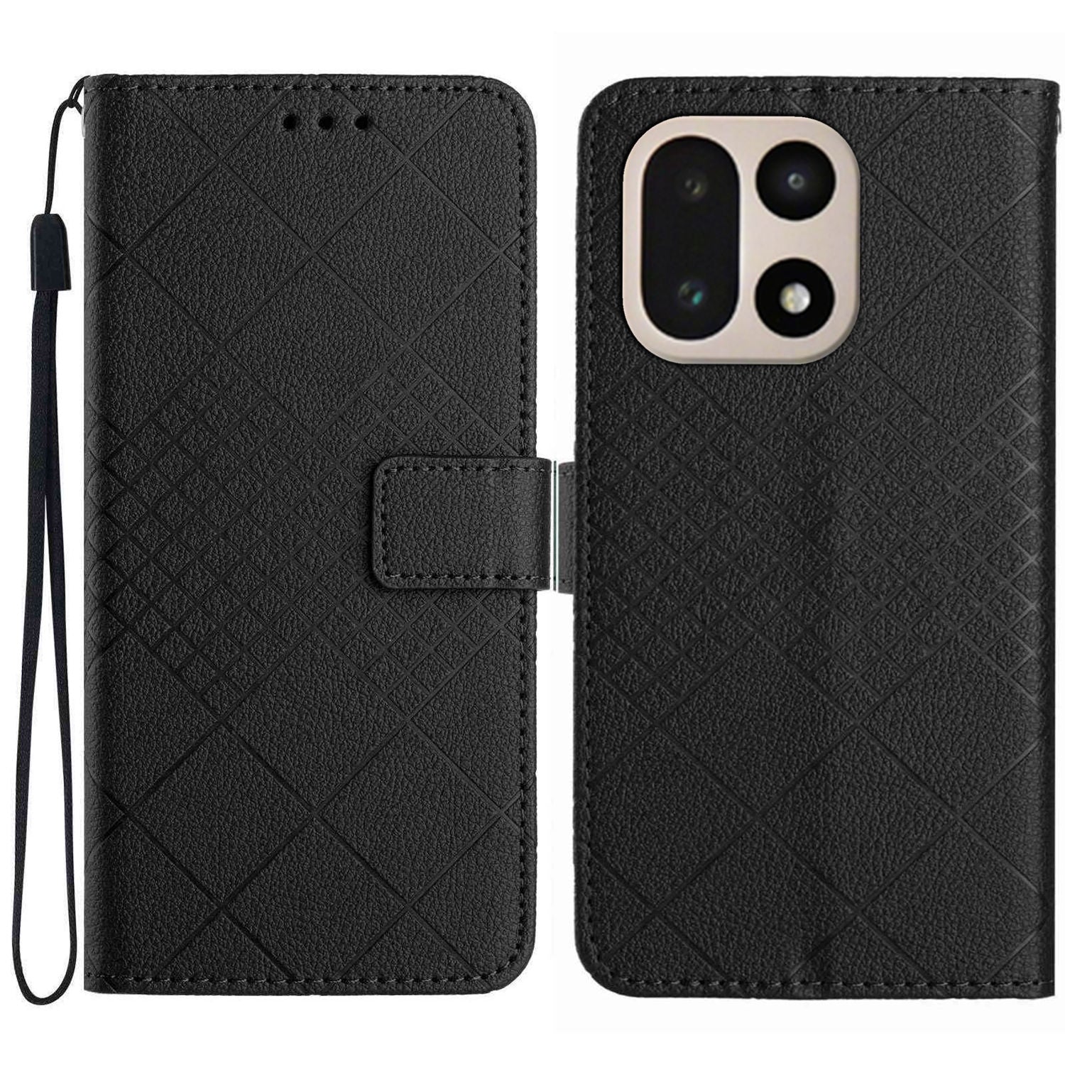 Til OnePlus 15 5G Etui Pung Præg PU Læder Flip Folio Telefon Cover