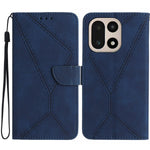 OnePlus 15 5G-skal Skin Touch Lines Präglade PU-läder Flip-fodral