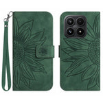 For Xiaomi 17 Case Sunflower Imprint Leather Wallet Phone Cover with Wrist Strap