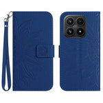 For Xiaomi 17 Case Sunflower Imprint Leather Wallet Phone Cover with Wrist Strap