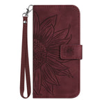 For Honor Magic8 Lite 5G / X9d 5G / X70 5G Case Sunflower Imprint Leather Wallet Phone Cover with Wrist Strap