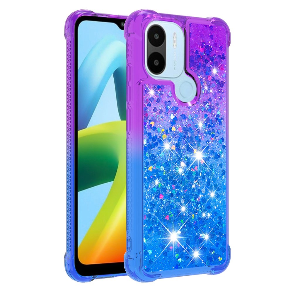 YB Quicksand Series-3 for Xiaomi Redmi A1 4G / A2 4G / A1+ 4G / A2+ 4G / Poco C50 4G Gradient Color TPU Phone Case Bump Proof Quicksand Liquid Flowing Sequins Protective Cover