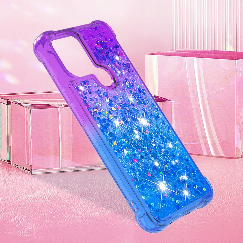 YB Quicksand Series-3 for Xiaomi Redmi A1 4G / A2 4G / A1+ 4G / A2+ 4G / Poco C50 4G Gradient Color TPU Phone Case Bump Proof Quicksand Liquid Flowing Sequins Protective Cover