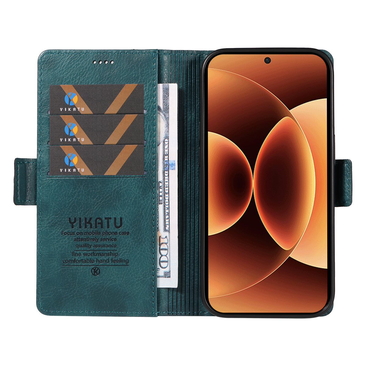 YIKATU For Xiaomi 17 Pro Max Case  YK-007 Litchi Texture PU Leather Wallet Phone Cover