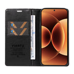 YIKATU For Xiaomi 17 Pro Max Wallet Case  YK-006 Magnetic Closure Leather Phone Cover Litchi Texture
