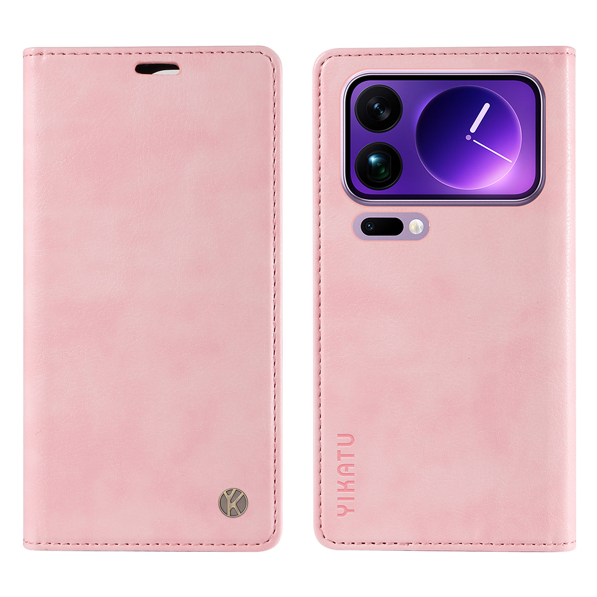 YIKATU For Xiaomi 17 Pro Max Wallet Case  YK-006 Magnetic Closure Leather Phone Cover Litchi Texture