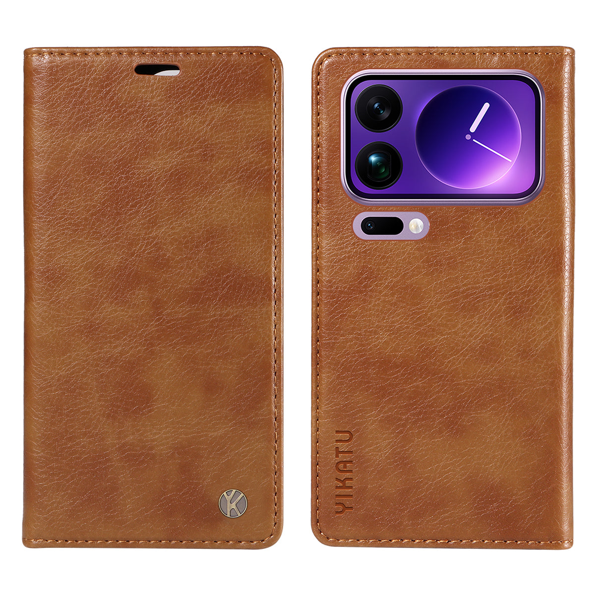 YIKATU For Xiaomi 17 Pro Max Wallet Case  YK-006 Magnetic Closure Leather Phone Cover Litchi Texture