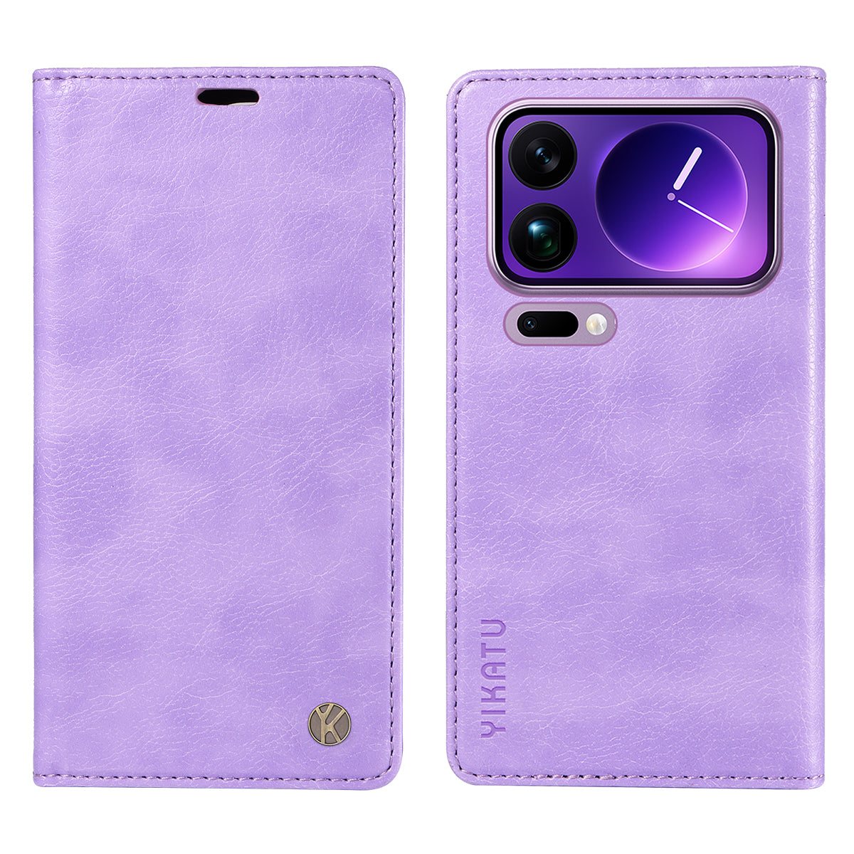YIKATU For Xiaomi 17 Pro Max Wallet Case  YK-006 Magnetic Closure Leather Phone Cover Litchi Texture