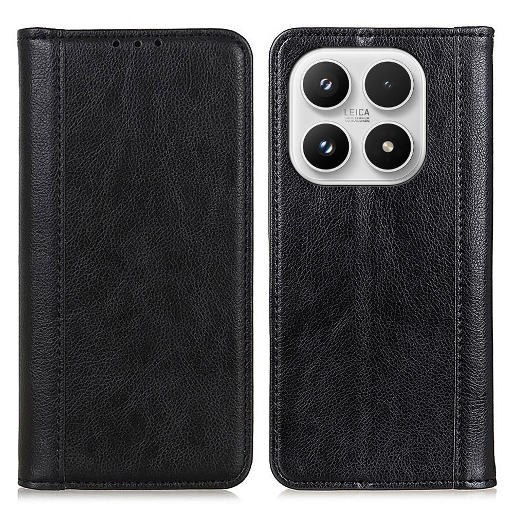 For Xiaomi 17 Stand Case Split Leather Litchi Texture Wallet Phone Cover