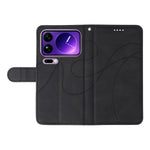 For Xiaomi 17 Pro Max Wallet Case Leather Phone Cover Stand with Curved Line Design