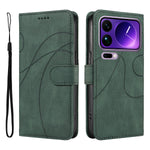 For Xiaomi 17 Pro Max Wallet Case Leather Phone Cover Stand with Curved Line Design