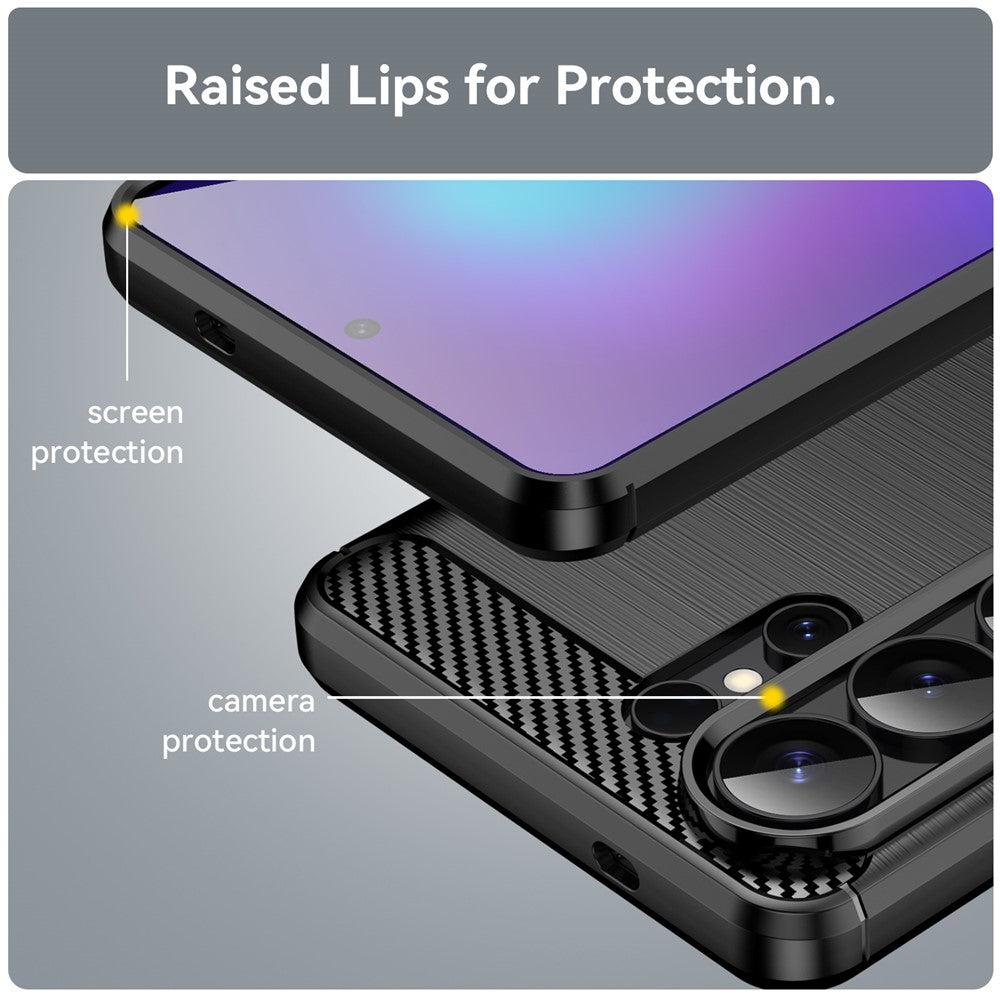 For Samsung Galaxy S26 Ultra Case Protective Phone Cover Carbon Fiber Texture Brushed