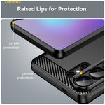 AMORUS For Samsung Galaxy S26 Ultra Case Carbon Fiber Texture Brushed Protective Phone Cover