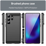 AMORUS For Samsung Galaxy S26 Ultra Case Carbon Fiber Texture Brushed Protective Phone Cover