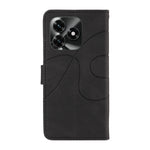 For Honor X5c Plus 4G Wallet Case Leather Phone Cover Stand with Curved Line Design