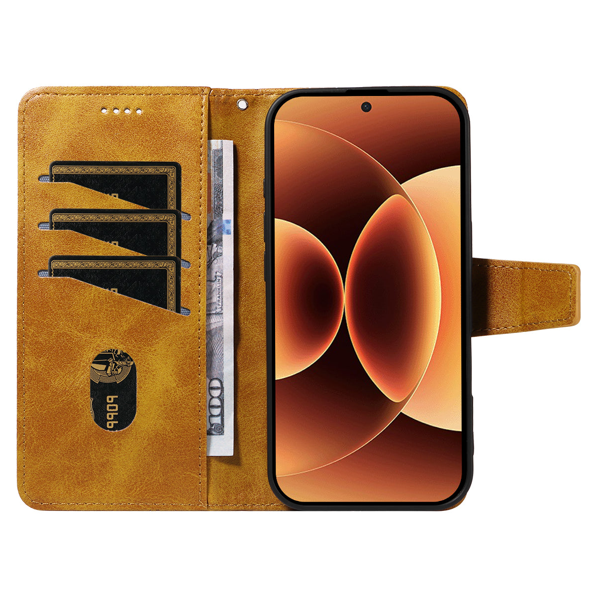 Läderfodral för Xiaomi 17 Pro Max, plånboksfodral med stativ, rutmönster och rem