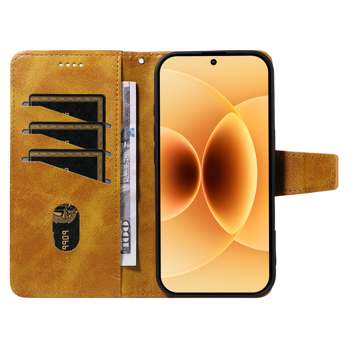 For Xiaomi 17 Leather Case Wallet Stand Grids Imprinted Phone Cover with Strap
