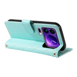 For Xiaomi 17 Pro Max Wallet Case Rhombus Leather Phone Cover with Strap