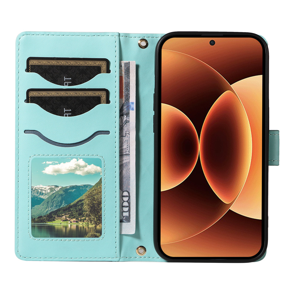 For Xiaomi 17 Pro Max Wallet Case Rhombus Leather Phone Cover with Strap