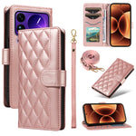 For Xiaomi 17 Pro Max Wallet Case Rhombus Leather Phone Cover with Strap
