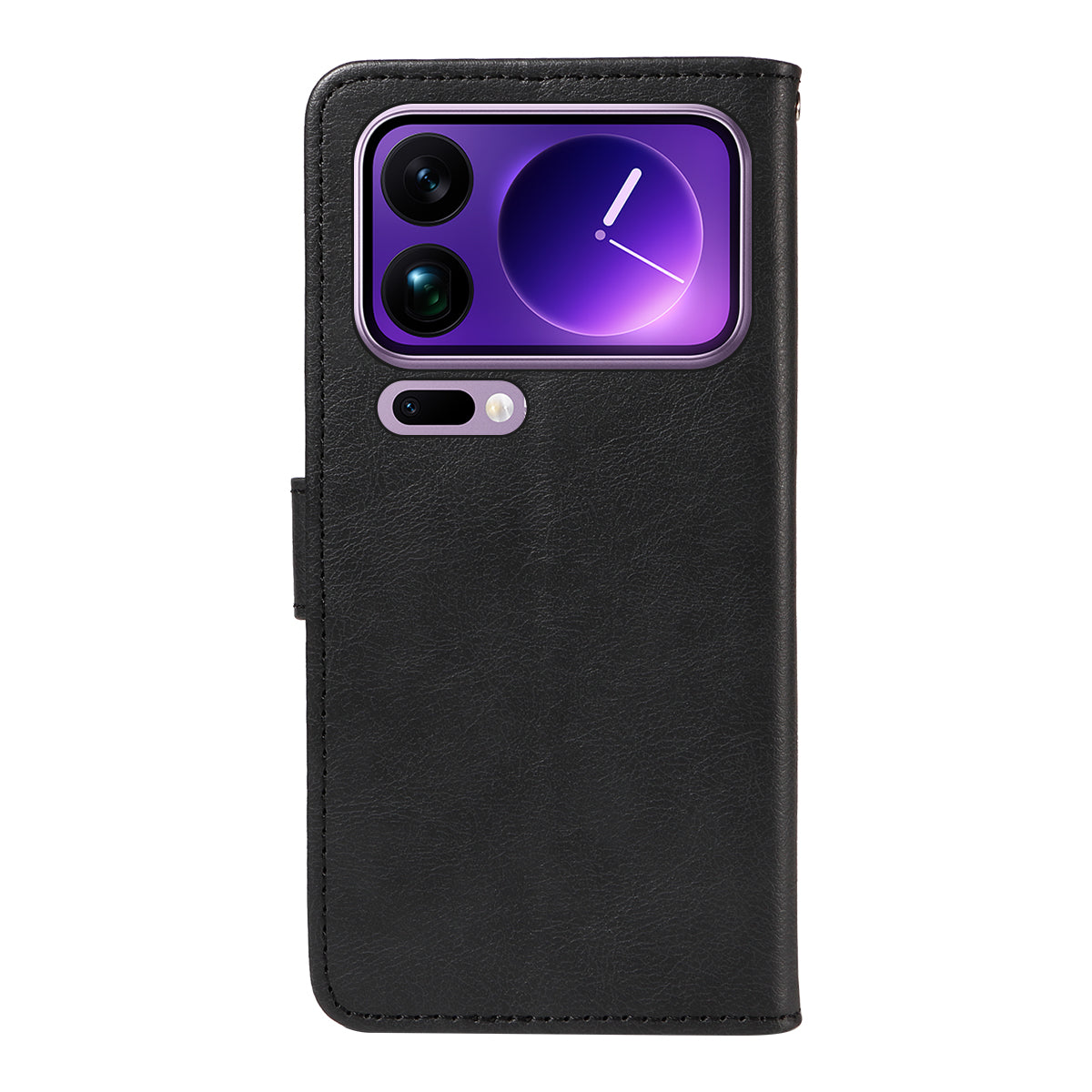 For Xiaomi 17 Pro Max Leather Wallet Case with Strap Solid Color Phone Stand Cover