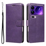 For Xiaomi 17 Pro Max Leather Wallet Case with Strap Solid Color Phone Stand Cover