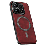 For Xiaomi 17 Case Magnetic Case PU TPU PC Phone Back Cover with Metal Lens Frame