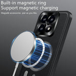 For Xiaomi 17 Case Magnetic Case PU TPU PC Phone Back Cover with Metal Lens Frame