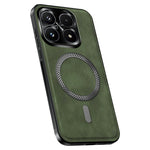 For Xiaomi 17 Case Magnetic Case PU TPU PC Phone Back Cover with Metal Lens Frame