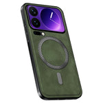 For Xiaomi 17 Pro Magnetic Case PU TPU PC Phone Back Cover with Metal Lens Frame