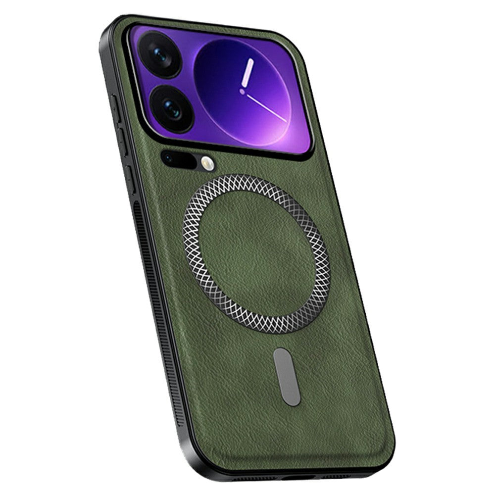 Xiaomi 17 Pro magnetiskt skal PU TPU PC mobilbaksida med metalllinsram