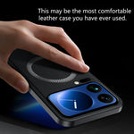 Xiaomi 17 Pro Max Magnetiskt Skal PU TPU PC mobil Baksida med Metalllinsram