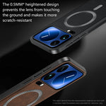 Xiaomi 17 Pro Max Magnetiskt Skal PU TPU PC mobil Baksida med Metalllinsram