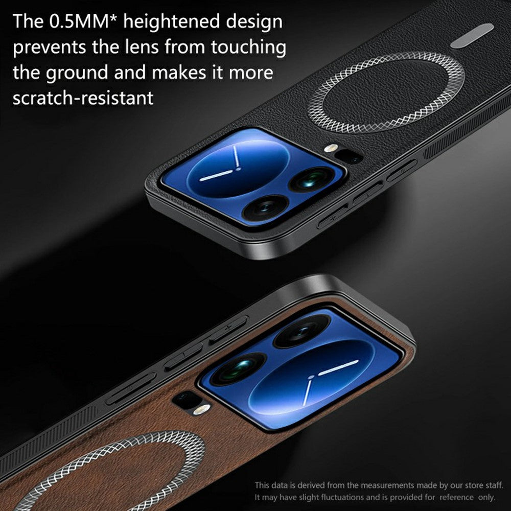 Xiaomi 17 Pro Max Magnetiskt Skal PU TPU PC mobil Baksida med Metalllinsram