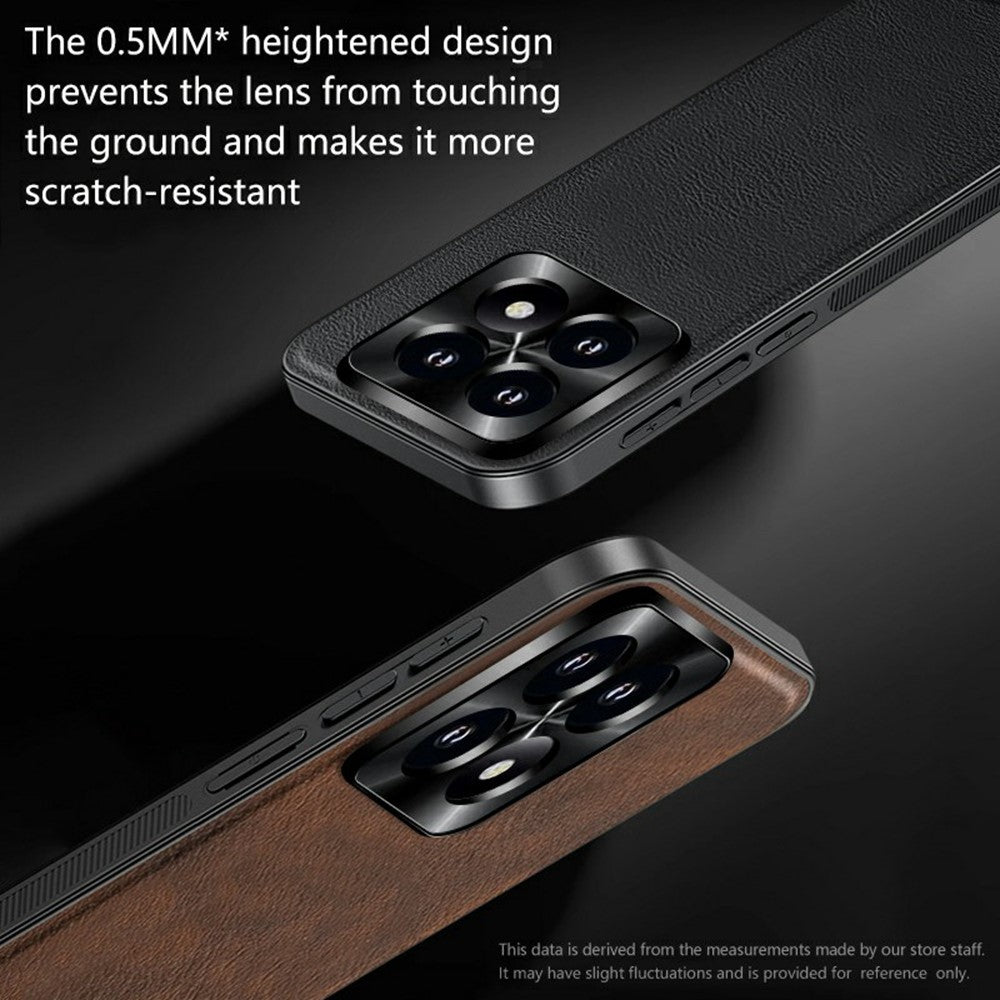 For Xiaomi 17 Case PU + TPU + PC Phone Back Cover with Metal Lens Frame