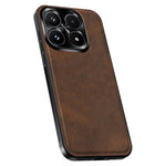 For Xiaomi 17 Case PU + TPU + PC Phone Back Cover with Metal Lens Frame