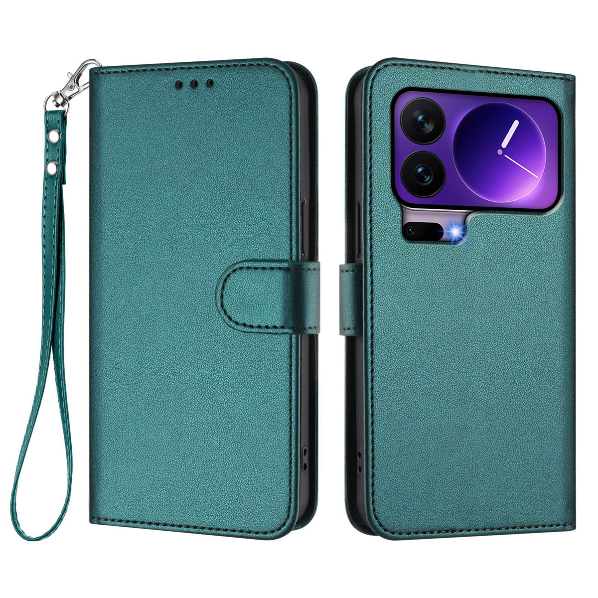 Xiaomi 17 Pro Läderfodral Plånboksfodral mobilfodral med Handledsrem