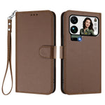 For Xiaomi 17 Pro Max Leather Case Wallet Stand Phone Cover with Wrist Strap