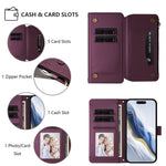 For Xiaomi 17 Pro Max Leather Case Butterfly Floral Imprint Zipper Wallet Stand Cover with Wrist Strap