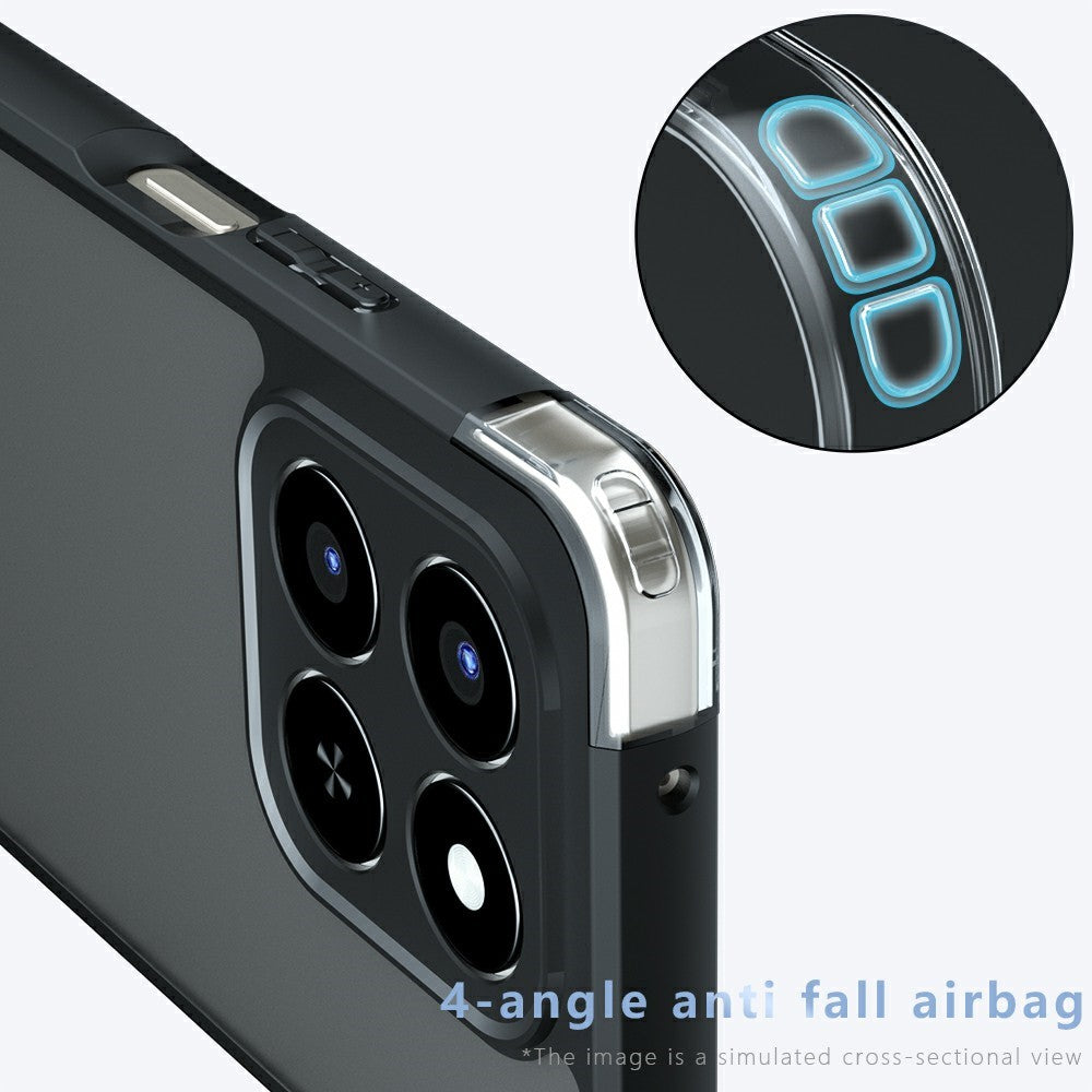 Gennemsigtigt Telefoncover til Honor 400 Smart 5G / 4G / X7d 4G TPU + PC Stødsikkert Cover