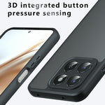 Matte Case for Honor 400 Smart 5G / 4G / X7d 4G Skin-Touch TPU + PC Phone Shell, Transparent Black