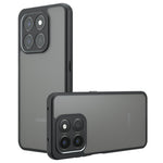 Matte Case for Honor 400 Smart 5G / 4G / X7d 4G Skin-Touch TPU + PC Phone Shell, Transparent Black
