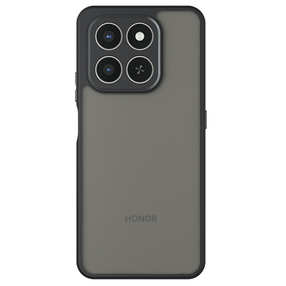 Matte Case for Honor 400 Smart 5G / 4G / X7d 4G Skin-Touch TPU + PC Phone Shell, Transparent Black