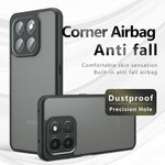 Matte Case for Honor 400 Smart 5G / 4G / X7d 4G Skin-Touch TPU + PC Phone Shell, Transparent Black