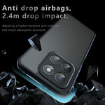 Matte Case for Honor 400 Smart 5G / 4G / X7d 4G Skin-Touch TPU + PC Phone Shell, Transparent Black
