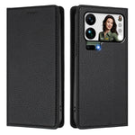 For Xiaomi 17 Pro Max Wallet Case RFID Blocking Litchi Texture Leather Mobile Cover