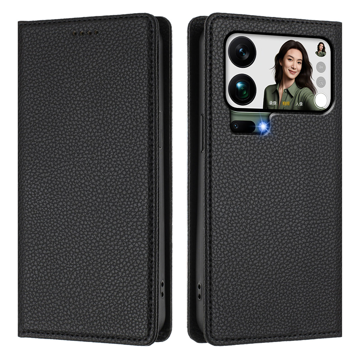 For Xiaomi 17 Pro Max Wallet Case RFID Blocking Litchi Texture Leather Mobile Cover