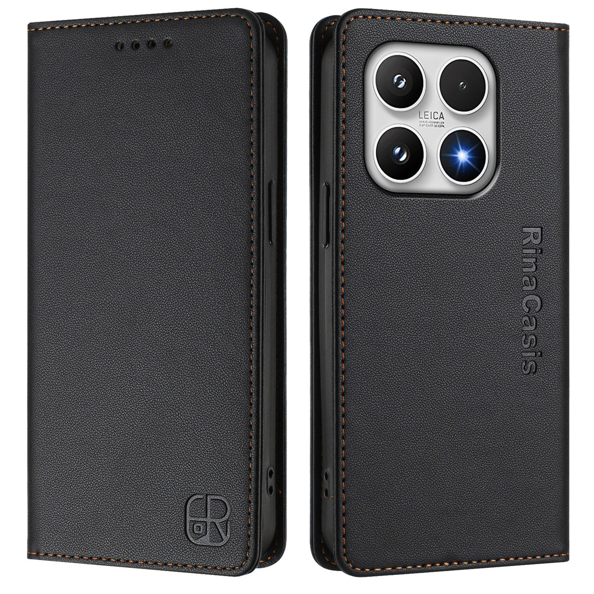 For Xiaomi 17 Leather Case RINACASIS RC01 Phone Cover with RFID Blocking Wallet Stand