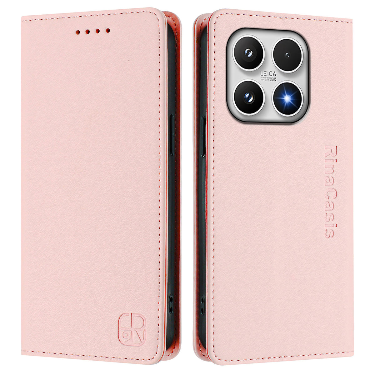 For Xiaomi 17 Leather Case RINACASIS RC01 Phone Cover with RFID Blocking Wallet Stand