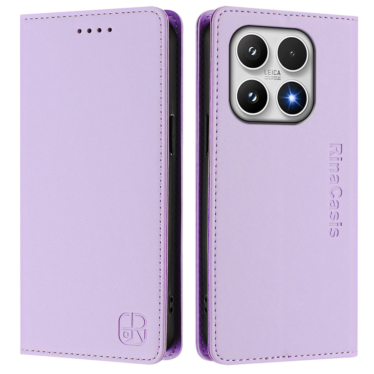 For Xiaomi 17 Leather Case RINACASIS RC01 Phone Cover with RFID Blocking Wallet Stand